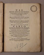Usado, USO DELLA TAVOLA PARABOLICA MISURA DELLE ACQUE CORRENTI F.M. DE REGI 1764 RICHIN comprar usado  Enviando para Brazil