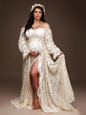 Usado, Vestido de maternidade estilo boho renda foto boêmio foto fotografia vestido de gravidez Baby Sho comprar usado  Enviando para Brazil