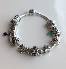 Pandora - Pulseira de berloque de prata esterlina com 16 berloques, usado comprar usado  Enviando para Brazil