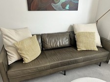West elm leather for sale  LONDON