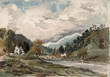 Antique watercolour painting for sale  UK