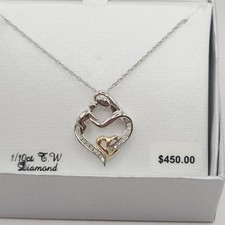 necklace heart sterling for sale  Springfield