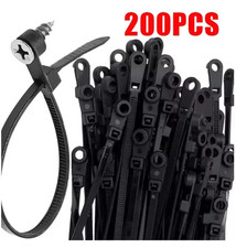 Abraçadeiras de náilon LA02a 100 peças com suporte de furo de parafuso - laço de travamento automático com zíper comprar usado  Enviando para Brazil