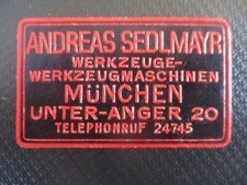 Reklamemarke andreas sedlmayr gebraucht kaufen  Sulzbach/Saar
