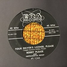45 RPM  Bobby Please ERA 1044 Your Driver's License Please ROCKER VG+, usado comprar usado  Enviando para Brazil
