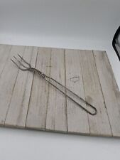 Garfo giratório vintage de 3 pinos para carne de arame 12" churrasqueira de metal, usado comprar usado  Enviando para Brazil