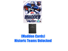 Madden NFL 2001 Historic Teams Cartões Madden Desbloqueados Salvar Arquivo PlayStation 2 PS2 comprar usado  Enviando para Brazil