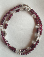 Collier perles grenat d'occasion  Blagnac