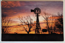 Cartão postal G4 nascer do sol nas planícies altas moinho de vento cenas ao longo do caminho Pampa Texas, usado comprar usado  Enviando para Brazil