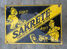 Placa publicitária Domasco metal em relevo sacreta concreto e argamassa misturas, década de 1940 comprar usado  Enviando para Brazil