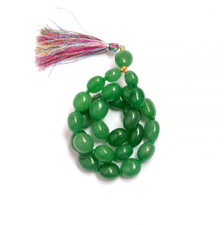 Esmeralda Berilio Mano Japa Mala Oración Ovalado Cuentas Verde Color 229 Cts comprar usado  Enviando para Brazil