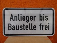 Verkehrszeichen anlieger baust gebraucht kaufen  Ilvesheim