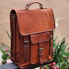 Bolsa satchel feminina de couro de cabra vintage marrom carteiro ombro comprar usado  Enviando para Brazil