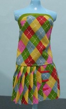 VESTIDO RARO 2004 FASHION FEVER PAK ARMÁRIO BONECA BARBIE ARGYLE SEM ALÇAS G9038 comprar usado  Enviando para Brazil