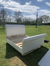 White leather queen for sale  BISHOP'S STORTFORD