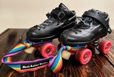 Patins Rock GT50 preto rosa quente tamanho 7 masculino feminino 8-8.5, usado comprar usado Patins Rock GT50 preto rosa quente tamanho 7 masculino feminino 8-8.5, usado comprar usado  Enviando para Brazil