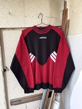 Moletom vintage anos 90 Adidas color block folgado gola redonda tamanho G vermelho preto comprar usado  Enviando para Brazil