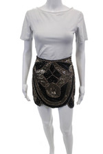 Mini-saia feminina Endless Rose texturizada com zíper sequenciado tom dourado tamanho M comprar usado  Enviando para Brazil