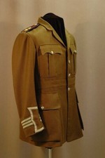 Jaqueta social cáqui serviço oficial do exército britânico Segunda Guerra Mundial – Reprodução – Hand Tailo comprar usado  Enviando para Brazil