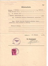 Geburtsurkunde standesamt hamb gebraucht kaufen  Mühlhausen/Thüringen