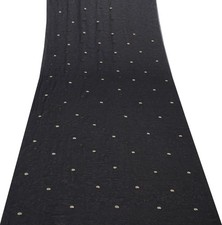 Tela artesanal de georgette multiusos chatarra remanente de sari negro de colección Sushila segunda mano  Embacar hacia Mexico