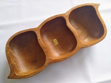 Snackschale holzschale teak gebraucht kaufen  Königsfeld im Schwarzwald