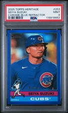 2025 TOPPS Heritage seiya suzuki refrator azul cromado #/175 PSA 9 PERFEITO ESTADO #253, usado comprar usado 2025 TOPPS Heritage seiya suzuki refrator azul cromado #/175 PSA 9 PERFEITO ESTADO #253, usado comprar usado  Enviando para Brazil