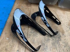 PAR de gaiolas de garrafa de água de fibra de carbono Elite preto/branco estrada cascalho bicicleta ciclismo, usado comprar usado  Enviando para Brazil