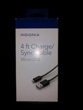 Insignia - Cable de carga y sincronización micro USB 4' - negro envío gratuito segunda mano  Embacar hacia Mexico