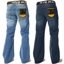 Calça Jeans Masculina Bootcut Perna Larga Flare Jeans Casual Ajuste Regular Tamanho do Reino Unido comprar usado  Enviando para Brazil