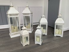 White lanterns candle for sale  GRANTHAM