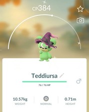 ✨🐾🧸 1x Chapéu Bruxa Brilhante Halloween TEDDIURSA PTC📝/ Troca🔄 Pokémon Go, usado comprar usado ✨🐾🧸 1x Chapéu Bruxa Brilhante Halloween TEDDIURSA PTC📝/ Troca🔄 Pokémon Go, usado comprar usado  Enviando para Brazil