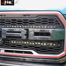 Logotipo de grade frontal de fibra de carbono ABS emblema emblema capa acabamento para Ford F150 Raptor, usado comprar usado  Enviando para Brazil