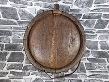 ANTIGUO BARCO DE MADERA BARRIL CANTINA DE AGUA HIERRO FORJADO CON BANDAS DE COLECCIÓN DECORACIÓN RÚSTICA segunda mano  Embacar hacia Mexico