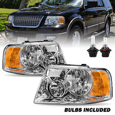 Faróis de carcaça cromada esquerda + direita Ford Expedition 2003 2004 2005 2006, usado comprar usado  Enviando para Brazil
