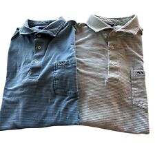 Camisa polo masculina Fish Hippie Co XXL lote de duas manga curta listrada elástica comprar usado  Enviando para Brazil