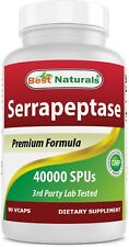 Best Naturals Serrapeptase 40000 SPU 90 cápsulas comprar usado  Enviando para Brazil
