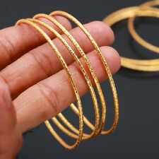 Conjunto de 7 pulseiras de prata esterlina 925 com placa de ouro pulseira turca lisa comprar usado  Enviando para Brazil