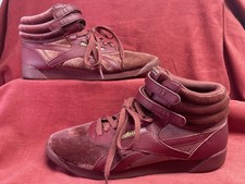 Tênis REEBOK Classic Freestyle High Top Velvet Feminino Tamanho 7 Retrô EX Condição comprar usado  Enviando para Brazil