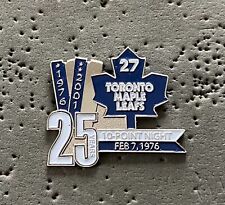 Prendedor de hockey Toronto Maple Leafs #27 1976-2001 25 años noche 10 puntos NHL segunda mano  Embacar hacia Argentina