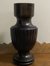 Base de mesa antiga esculpida em madeira escura 14" de altura, 5 lb 2 oz comprar usado  Enviando para Brazil