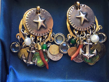 Boucles oreilles pampilles usato  Spedire a Italy