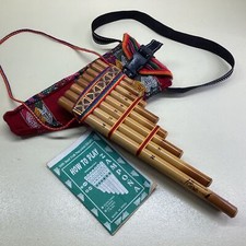 Flauta de panela Zampona, 15 tubos feitos no Peru, com bolsa de transporte e instruções TA#715 comprar usado  Enviando para Brazil