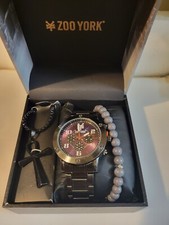Relógio de quartzo masculino Zoo York #04/2018 (com colar e pulseira) comprar usado  Enviando para Brazil
