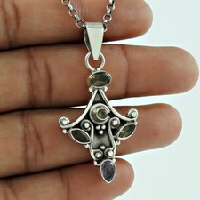 Pingente joia ametista prata esterlina 925 coroa chakra moldura casamento filha comprar usado  Enviando para Brazil