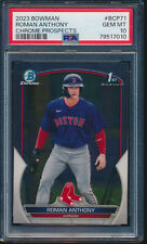 PSA 10 ROMAN ANTHONY 1st 2023 Bowman Chrome Prospects RED SOX Novato RC GEMA COMO NUEVO segunda mano  Embacar hacia Mexico