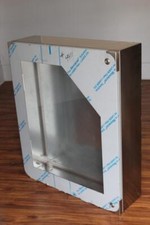 Painel de controle IRINOX aço inoxidável 36 x 30 x 8 gabinete 4x com janela + placa traseira comprar usado  Enviando para Brazil