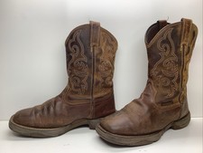BOTAS MASCULINAS TONY LAMA WORK BIQUEIRA QUADRADA MARROM TAMANHO 9,5 EE comprar usado  Enviando para Brazil
