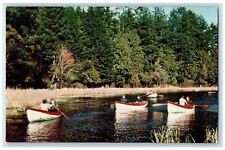 Tarjeta postal de Canadá de Stanley Park Vancouver BC de la laguna perdida de 1960, usado segunda mano  Embacar hacia Argentina