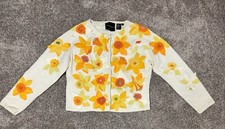 Cardigã Michael Simon primavera feltro flor comprar usado  Enviando para Brazil